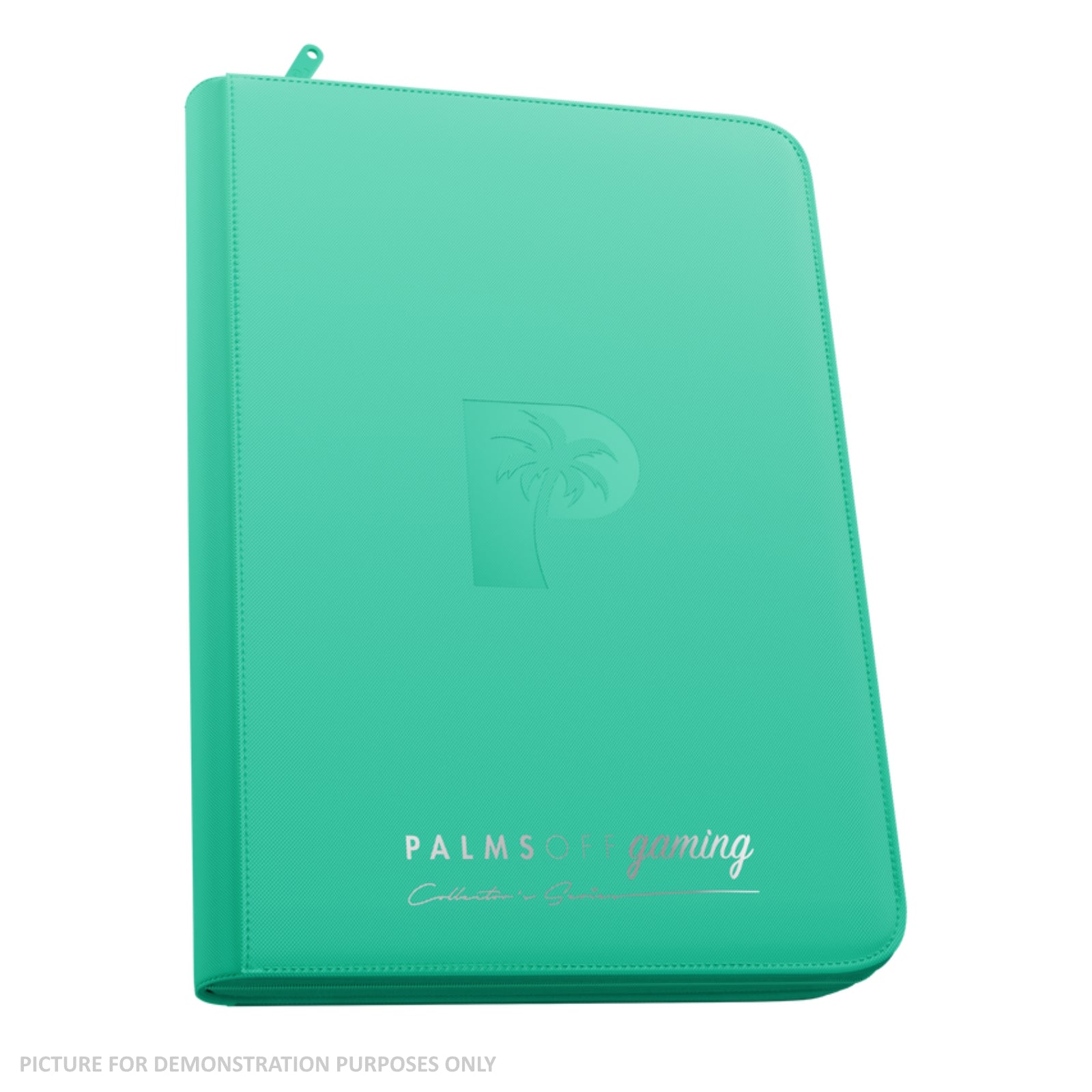 Palms Off Gaming Collector's Series Top Loader Zip Binder - 9 Pocket - TURQUOISE